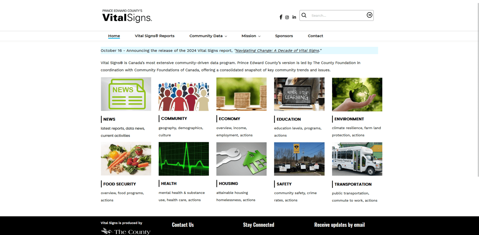 Prince Edward County's Vital Signs